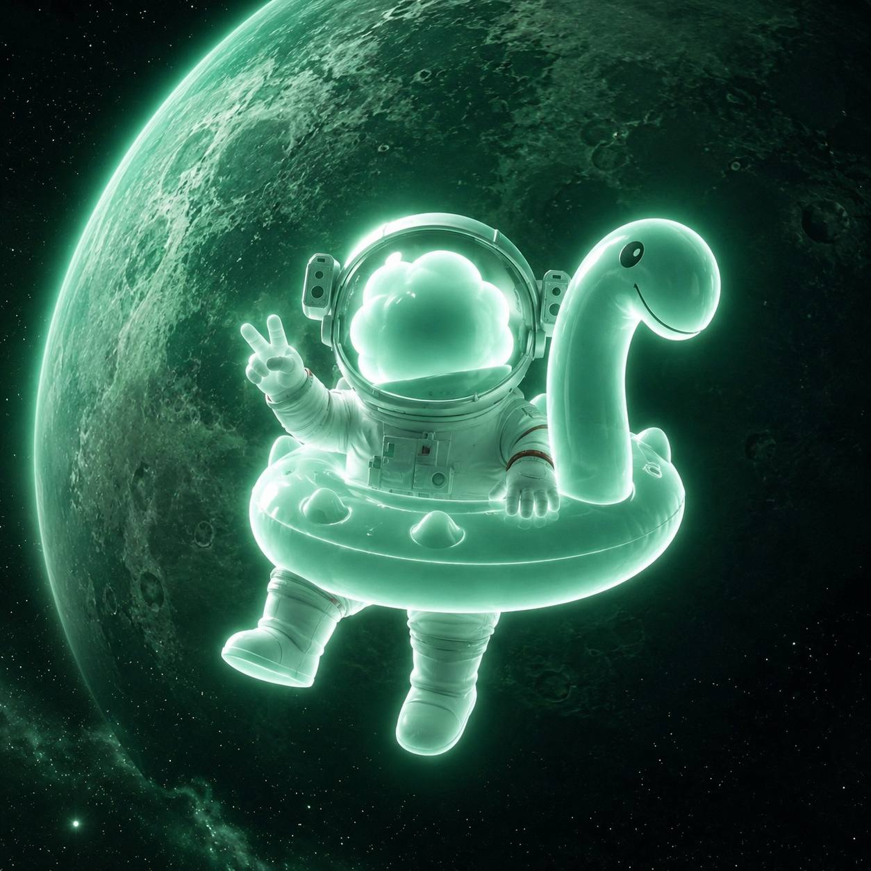 Ascend as an astronaut floating in space